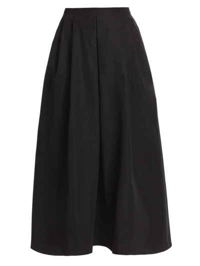 Shop Max Mara Women's Renoir Cotton-blend Poplin A-line Maxi Skirt In Black