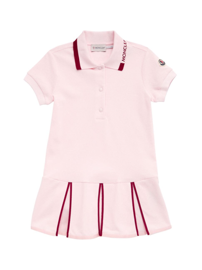 Shop Moncler Little Girl's & Girl's Polo Dress In Pink