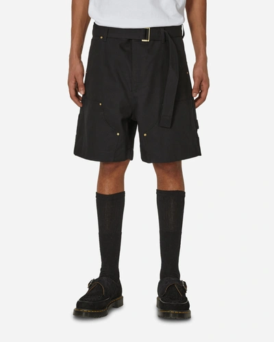 Shop Sacai Carhartt Wip Duck Shorts In Black