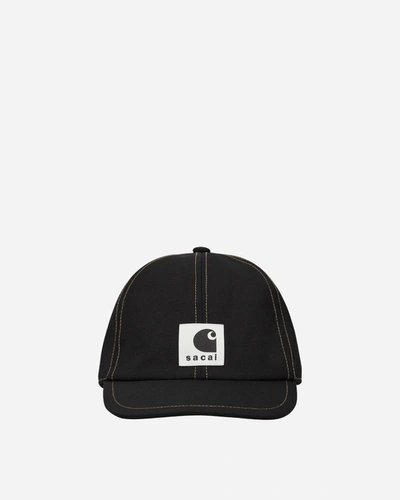 Shop Sacai Carhartt Wip Suiting Bonding Cap In Black