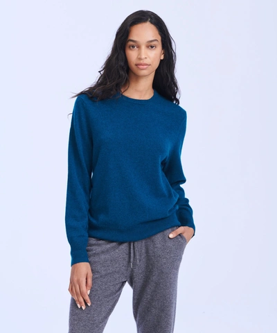 Shop Naadam Limited Edition Embroidery - Women's Original Cashmere Sweater In Peacock Blue
