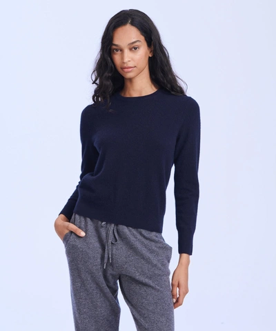 Shop Naadam Limited Edition Embroidery - Women's Original Cashmere Sweater In Navy