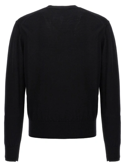 Shop Ami Alexandre Mattiussi Ami Paris 'ami De Coeur' Sweater In Black