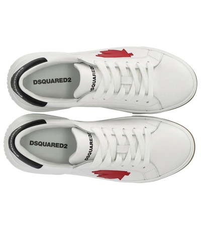 Shop Dsquared2 Bumper Maple Leaf White Sneaker