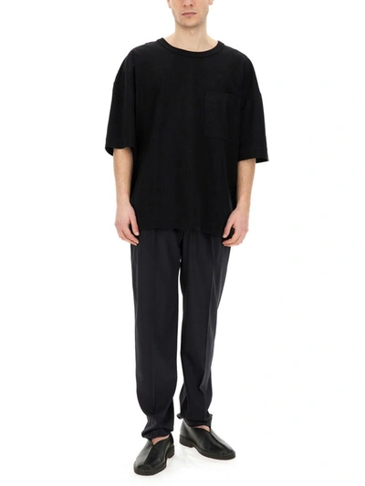 Shop Lemaire Boxy Fit T-shirt In Black