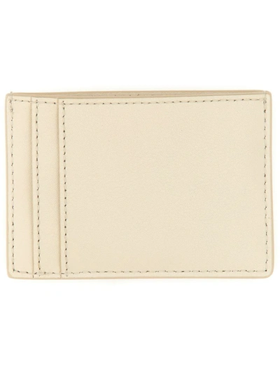 Shop Marc Jacobs Card Holder "the J Marc" In Ivory