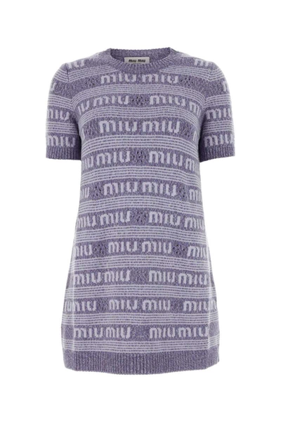 Shop Miu Miu Dress In Printed