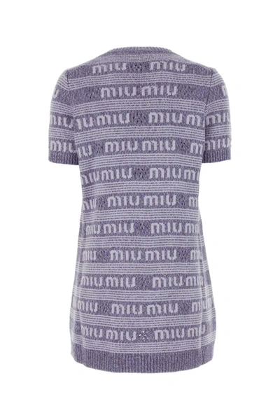 Shop Miu Miu Dress In Printed