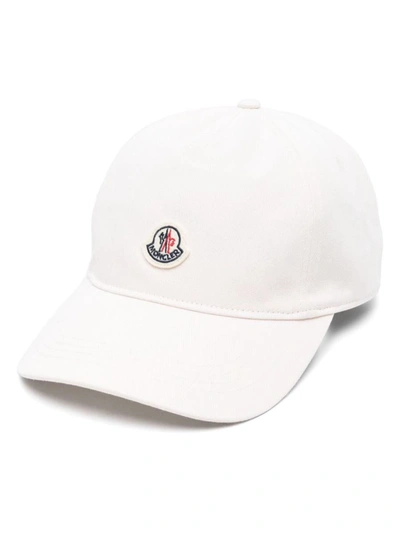 Shop Moncler Logo-patch Cotton Baseball Hat In Beige