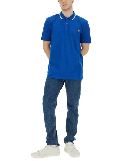 Shop Ps By Paul Smith Ps Paul Smith "zebra" Polo. In Blue