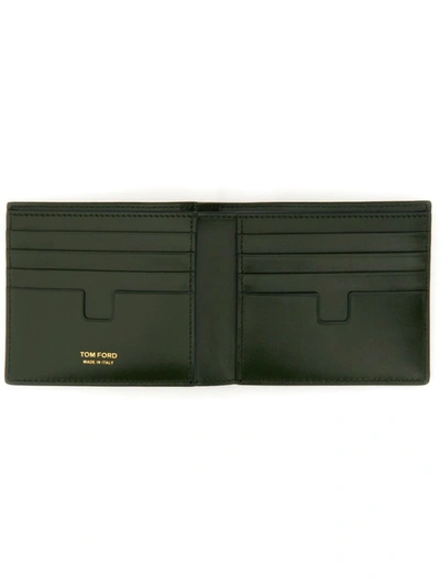 Shop Tom Ford Bifold Wallet In Green