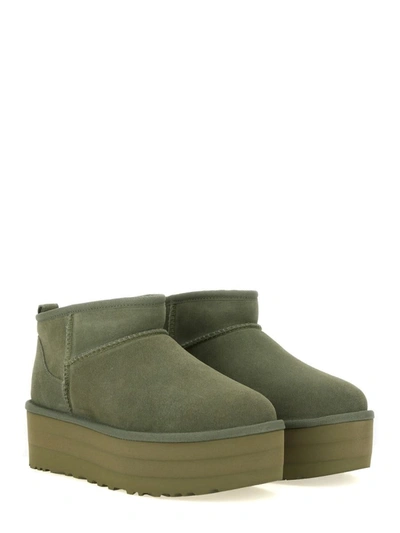 Shop Ugg Classic Ultra Mini Boot With Platform In Green
