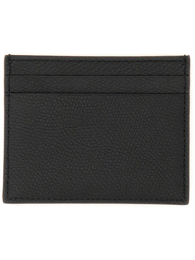 Shop Valentino Garavani Card Holder With Logo In Black