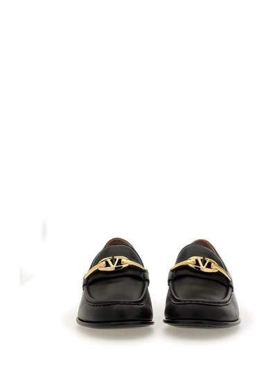 Shop Valentino Garavani Moccasin Vlogo The Bold Edition In Black