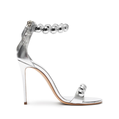 Shop Casadei Tropicana Julia Sandals - Woman Sandals Silver 37