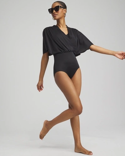 Shop Chico's Gottex Modest One Piece Swimsuit In Black Size Small |