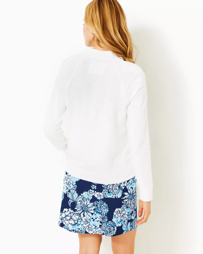 Lilly Pulitzer Luxletic Ashlee Half-zip Pullover In Resort White