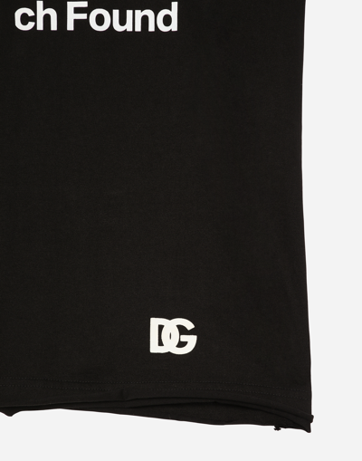 Shop Dolce & Gabbana Short-sleeved Banana-tree-print T-shirt In Black