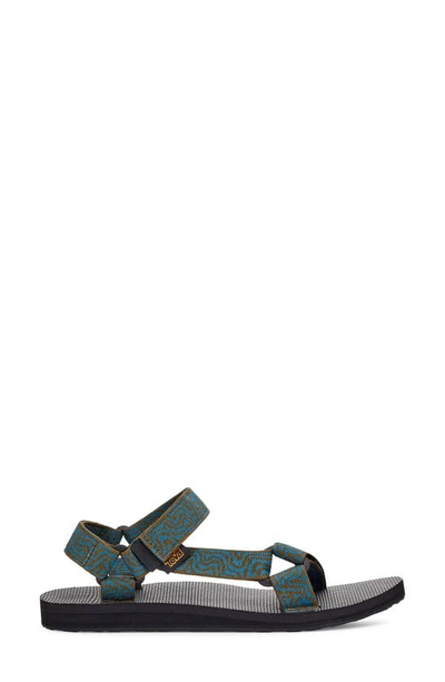 Shop Teva 'original Universal' Sandal In Layered Rock Dark Olive/ Blue