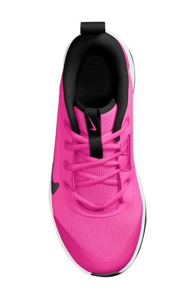 Shop Nike Kids' Omni Multi-court Sneaker In Laser Fuchsia/ Black/ White