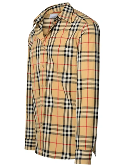 Shop Burberry Beige Cotton Shirt