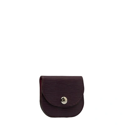Pre-owned Louis Vuitton Porte-monnaie Purple Leather Wallet  ()