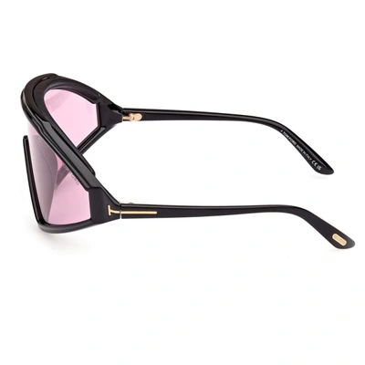 Tom Ford Lorna Violet Shield Ladies Sunglasses Ft1121 01y 00 In Black