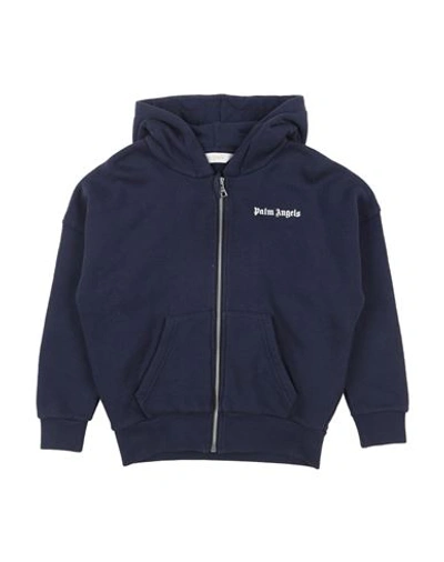 Shop Palm Angels Toddler Boy Sweatshirt Navy Blue Size 6 Cotton