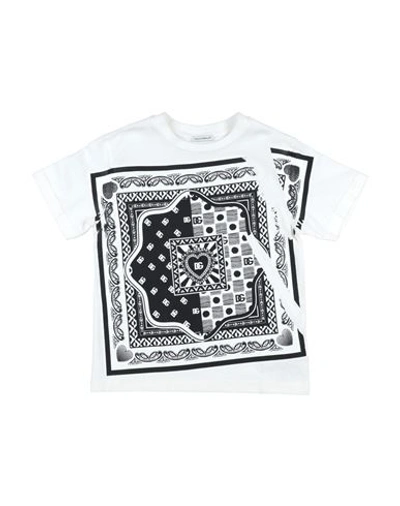 Shop Dolce & Gabbana Toddler Boy T-shirt Off White Size 6 Cotton