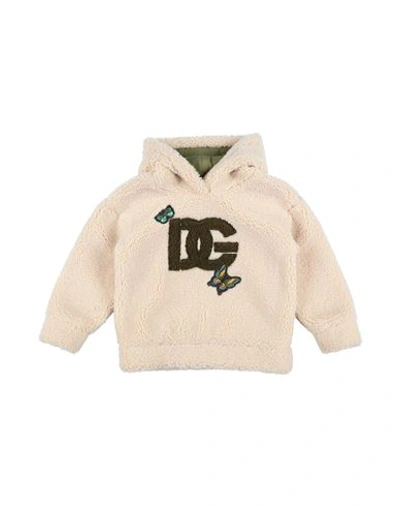 Shop Dolce & Gabbana Toddler Girl Sweatshirt Beige Size 4 Polyester, Acrylic, Cotton