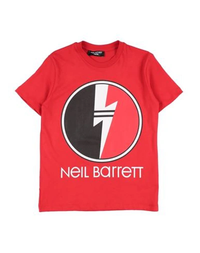 Shop Neil Barrett Toddler Boy T-shirt Red Size 6 Cotton