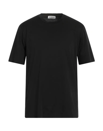 Shop Jil Sander Man T-shirt Black Size M Cotton
