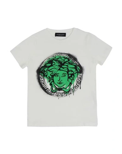 Shop Versace Young Toddler Boy T-shirt White Size 5 Cotton