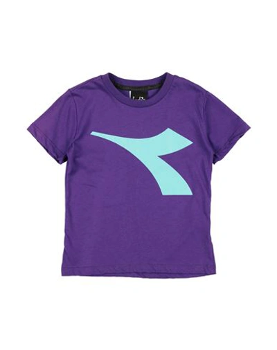 Diadora Toddler Girl T-shirt Purple Size 6 Cotton In Purple