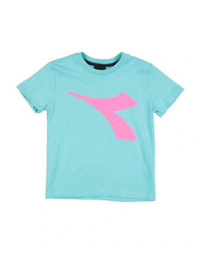 Shop Diadora Toddler Girl T-shirt Turquoise Size 6 Cotton In Blue