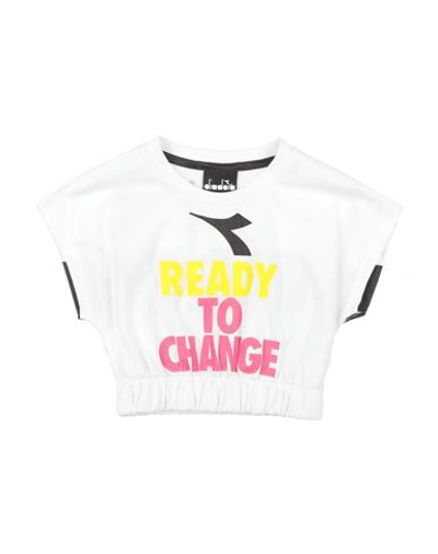 Shop Diadora Toddler Girl T-shirt White Size 4 Cotton