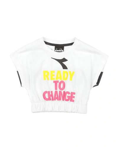 Diadora Toddler Girl T-shirt White Size 4 Cotton In White