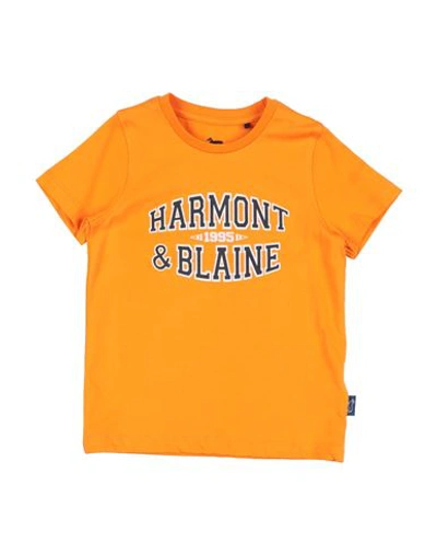 Shop Harmont & Blaine Toddler Boy T-shirt Orange Size 4 Cotton