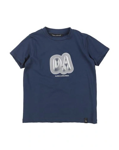 Shop Daniele Alessandrini Toddler Boy T-shirt Navy Blue Size 4 Cotton