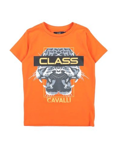 Shop Cavalli Class Toddler Girl T-shirt Orange Size 6 Cotton, Elastane