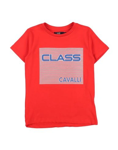 Cavalli Class Toddler Girl T-shirt Red Size 6 Cotton, Elastane In Red