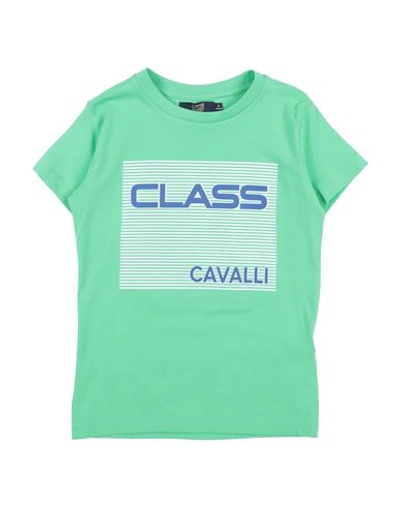 Shop Cavalli Class Toddler Girl T-shirt Green Size 6 Cotton, Elastane