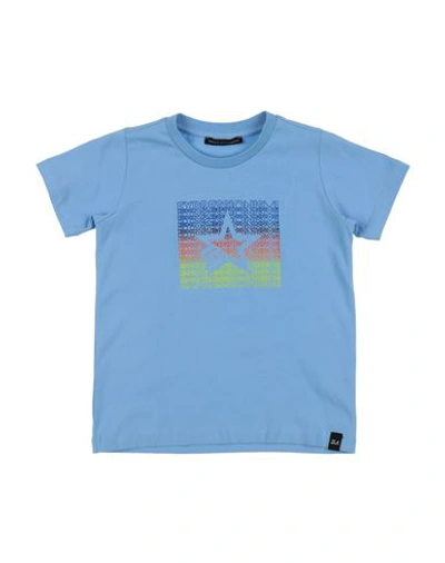 Shop Daniele Alessandrini Toddler Boy T-shirt Pastel Blue Size 5 Cotton, Elastane