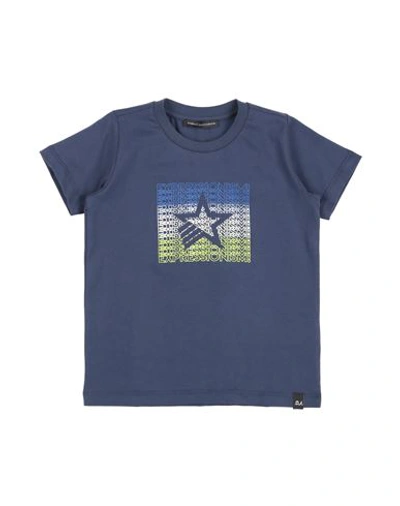 Shop Daniele Alessandrini Toddler Boy T-shirt Blue Size 5 Cotton, Elastane