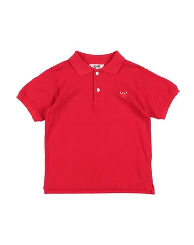 Comme Des Garçons Play Toddler Boy Polo Shirt Red Size 6 Cotton In Red