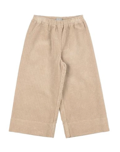 Il Gufo Toddler Girl Pants Sand Size 6 Cotton, Elastane In Beige