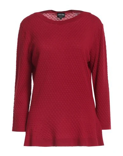Shop Giorgio Armani Woman Sweater Red Size 12 Virgin Wool