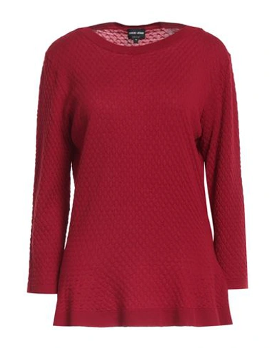 Giorgio Armani Woman Sweater Red Size 12 Virgin Wool In Red