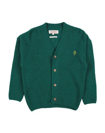 Shop The Animals Observatory Toddler Boy Cardigan Emerald Green Size 6 Wool, Polyamide