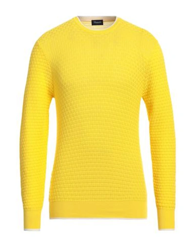 Shop Drumohr Man Sweater Yellow Size 38 Cotton